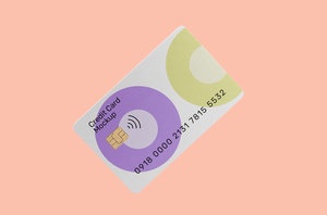 無料のクレジットカードPSDモックアップ