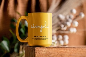 Free Decorative Mug Mockup