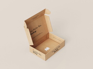Free Delivery Mailer Box Mockup