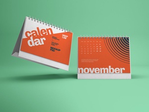 Free Desk Calendar Mockups PSD