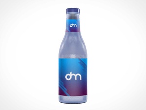 Dimpled Glass Water Bottle PSD Mockups