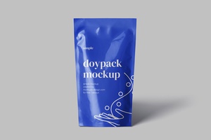 Free Doypack Stand-Up Pouch Mockup