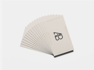 Fanned out Business Cards Mockup