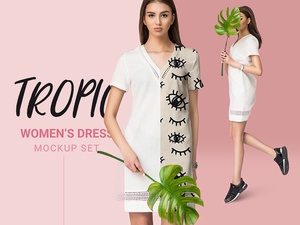 Femme Dress & Apparel Mockup Set Démo