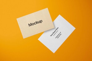 Плавающие визитные карточки Mockups PSD
