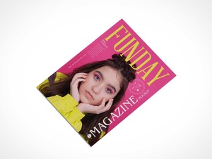 Free Floating Cover Magazine Mockup