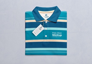 Бесплатный сложенный макет футболки Polo