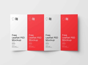 Free 4-Fold Brochure Mockup 