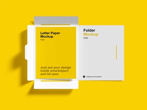 Free Brochure Folder Letter Mockup 
