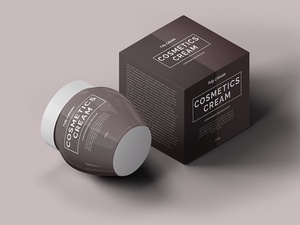 Maqueta de contenedores de crema cosmética