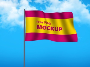 Free Flag Mockup Template