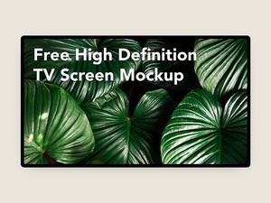 Mockup de pantalla de TV de alta definición