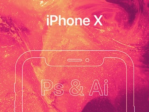 Archivo vectorial de contorno de iPhone X gratuito