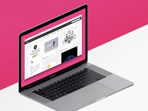 Isometric MacBook Pro 15 ’のモックアップ