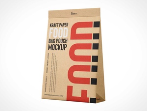 Бесплатная крфта бумага для пищевой сумки PSD макеты