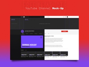 YouTube Channel Mockup Template