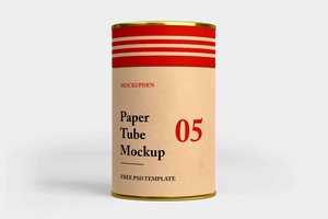 Free Paper Tube Mockup Template 