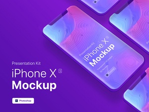 iPhone XS Mobile App Showcase Mockup