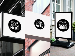 Restaurant, Coffee & Office Signs Mockups