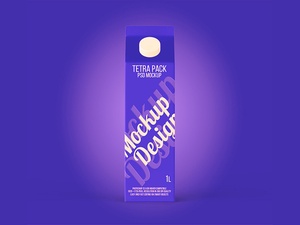 Tetra Carton Bottle Pack Mockup