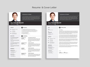 Free Word Resume Template with Cover Letter