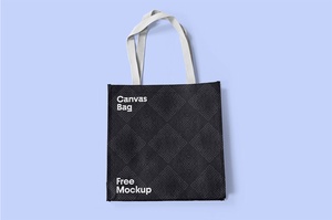 Free Front Canvas Bag Mockup