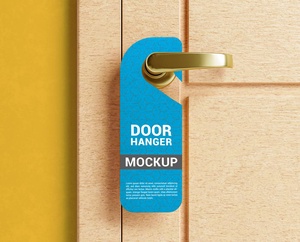Free Front Door Hanger Mockup