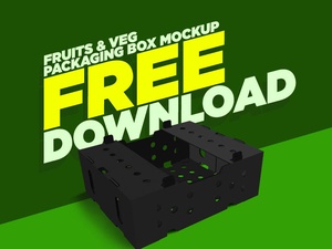 Fruits & Veg Packaging Box Mockup
