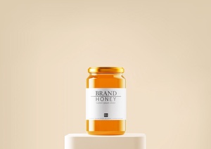 Maquette de jar à miel de verre libre