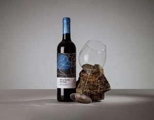 БЕСПЛАТНЫЙ стеклянный винный макет бутылки