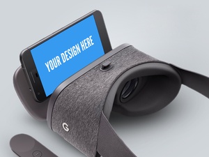 Google VR Daydream Шаблон Mockup