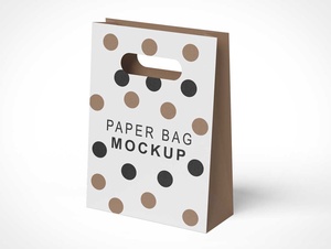 Grip Trou Papier Shopping Sac PSD Mockup