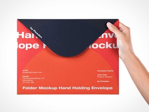 Hand Held Envelope Mockup Free Download • PSD Mockups