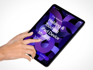 Hand Held iPad Mockup