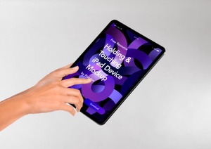 Hand touching iPad Pro Mockup