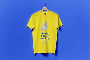 Free Hanger T-Shirt Mockup