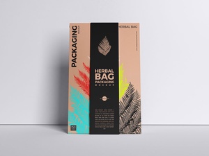 Maqueta de embalaje de bolsas de hierbas gratis