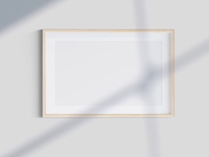 Horizontal wooden Frame Mockup