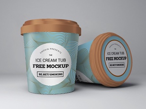 Ice Cream Tub Mockup