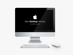 Simulación de escritorio de iMac PSD gratis