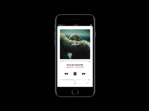 iOS 10ミュージックプレーヤーモックアップ