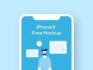 iPhone X Flat Mockup (iPhone X Flat Mockup)