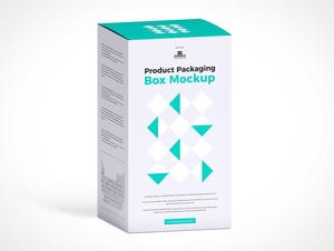 Isometric Box Packaging PSD Mockup