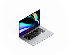 Maquette isométrique MacBook Pro 16 pouces GRATUIT