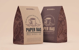 Maquettes de sac en papier kraft gratuit
