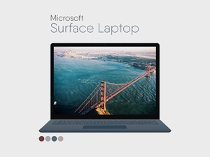 Microsoft Surface Laptop Flat Mockup
