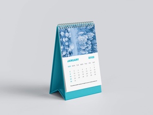Free Mini Desk Calendar Mockup