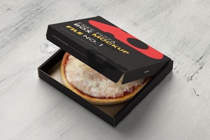 Maqueta de pizza abierto gratis