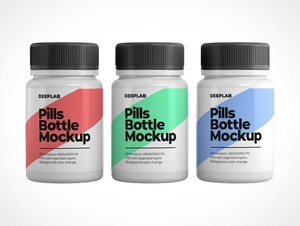 Packer Pill Bottle PSD Mockups