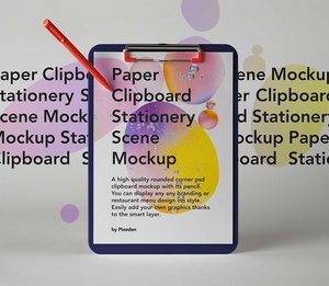 Free Paper Clipboard Mockup PSD
